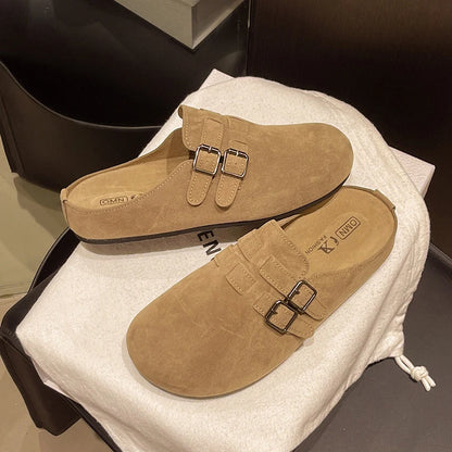 Crestar Unisex Faux Suede Cork Footbed Clogs & Mules