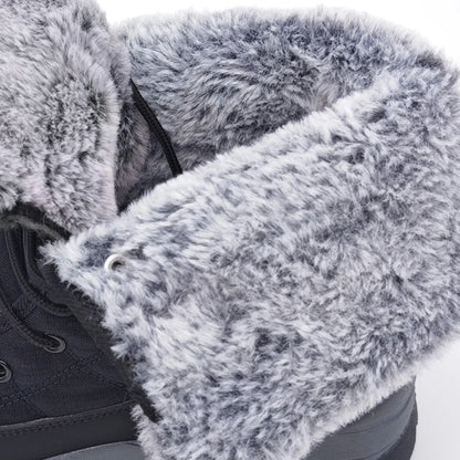 PUAMSS Men's Outdoor Winter Fleece-Lined Canvas Boots