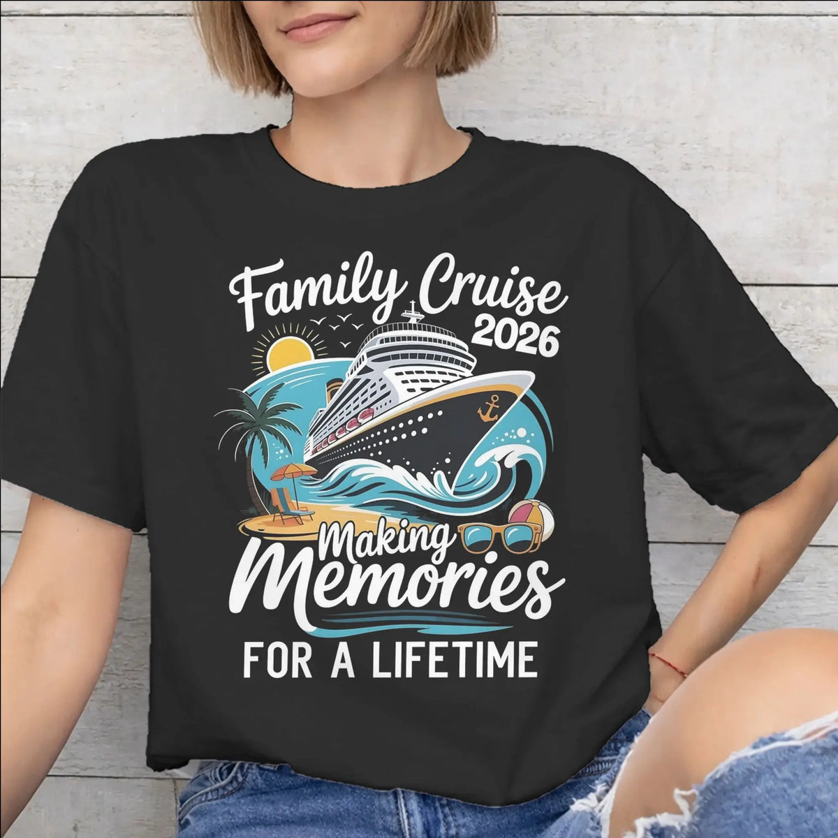Summer Family Cruise 2026 Cotton T-Shirt – Matching Memories Vacation Tee