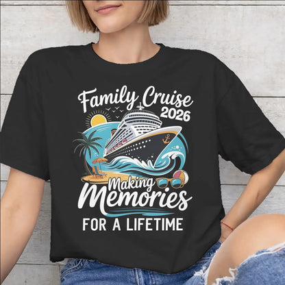 Summer Family Cruise 2026 Cotton T-Shirt – Matching Memories Vacation Tee