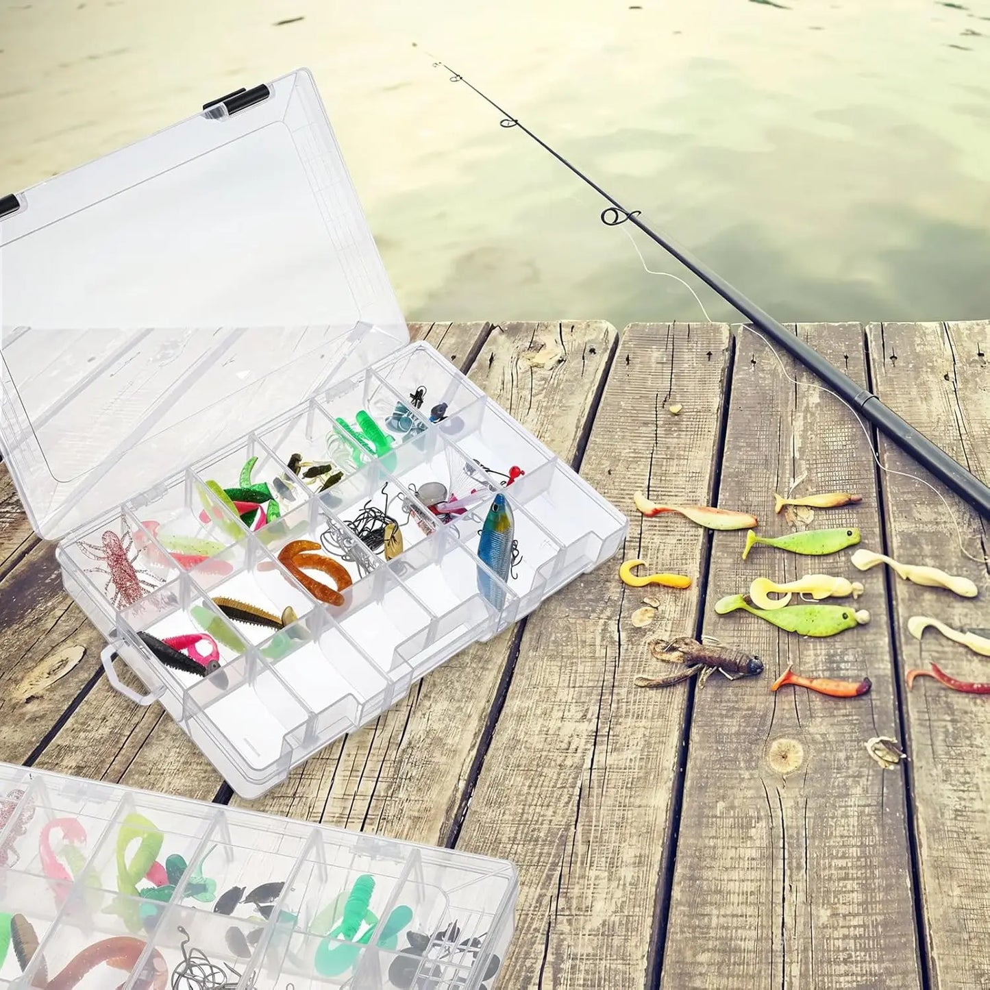 4-Piece 3600 Tackle Trays with Removable Dividers