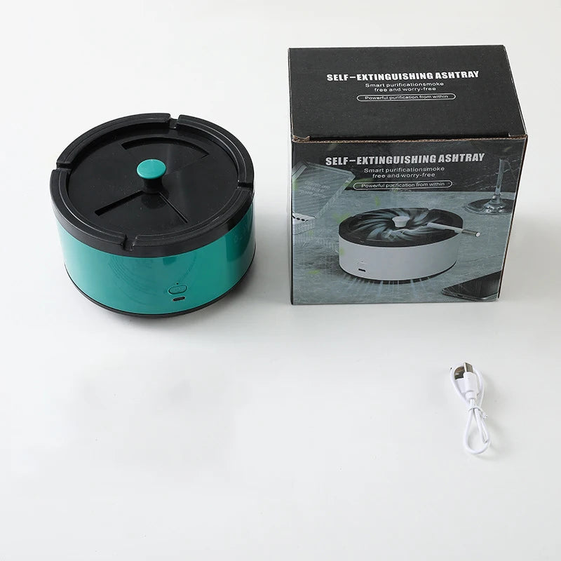 Smart Smokeless Air Purifier Ashtray - Anion Filtration & Aromatherapy Dispenser
