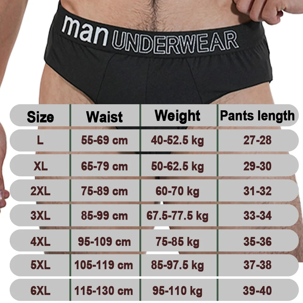 6Pcs Comfortable Breathable Briefs