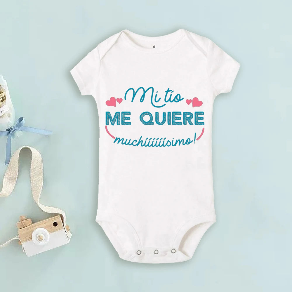 My Uncle Loves Me Very Much Print Baby Bodysuit