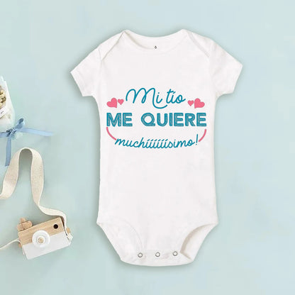 My Uncle Loves Me Very Much Print Baby Bodysuit