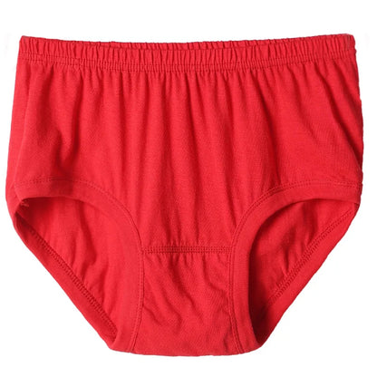 Men's 100% Cotton Breathable High-Waist Briefs