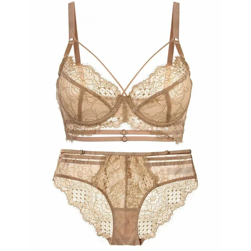 Logirlve Ultra-thin Cup Bra Underwear Set