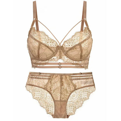 Logirlve Ultra-thin Cup Bra Underwear Set