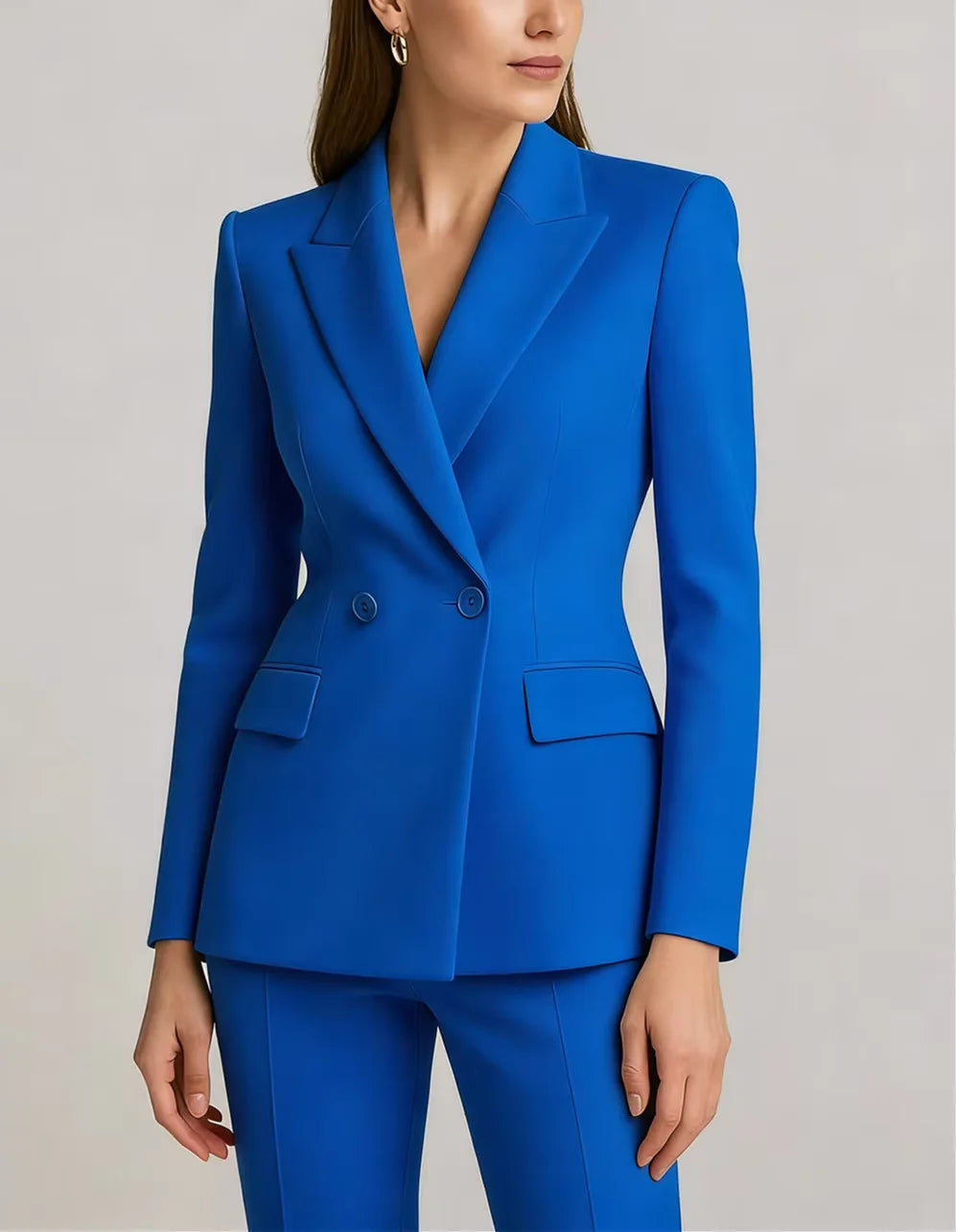 Women's Elegant 2-Piece Double-Breasted Pant Suit