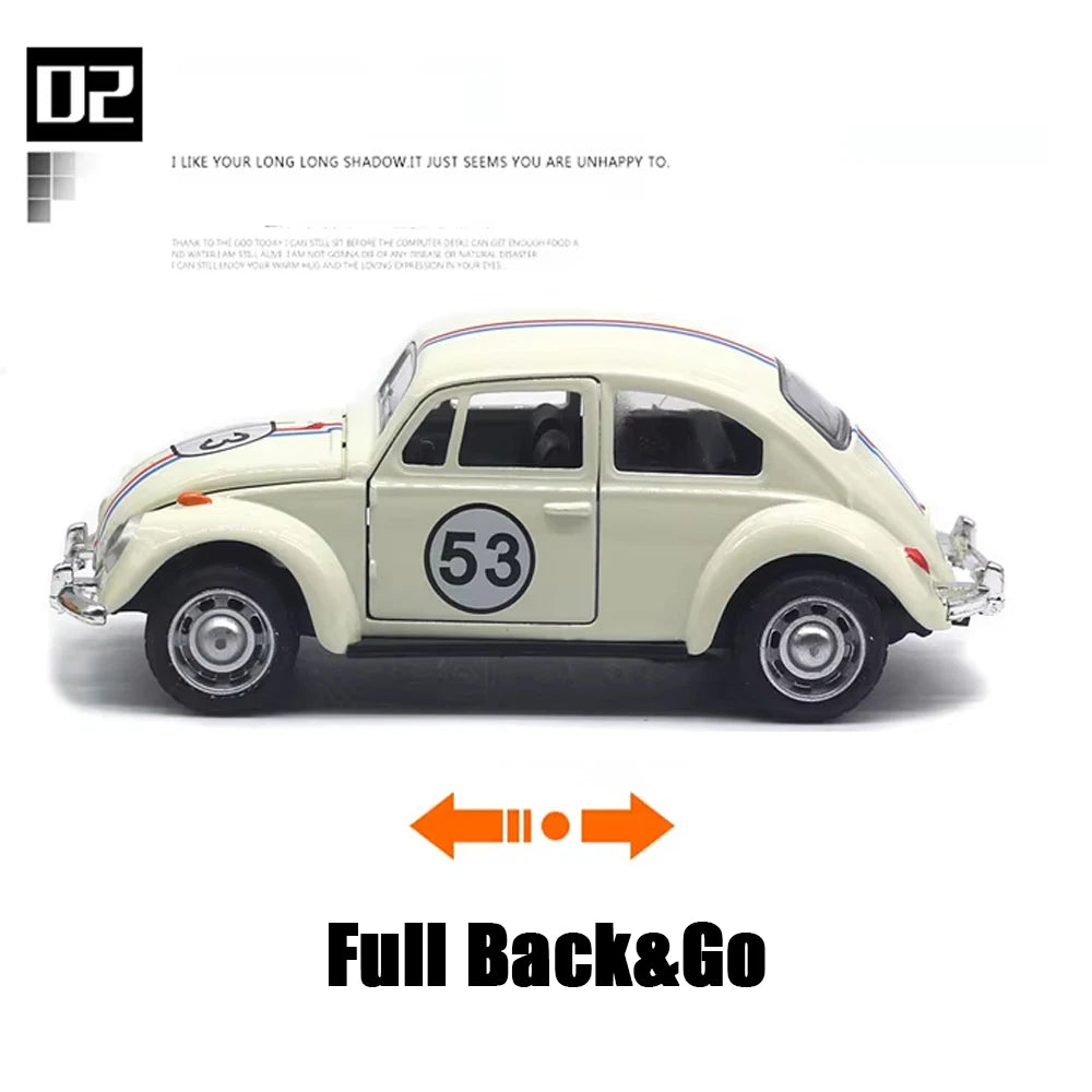 1:32 Vintage Die-Cast Volkswagen Beetle Race Car