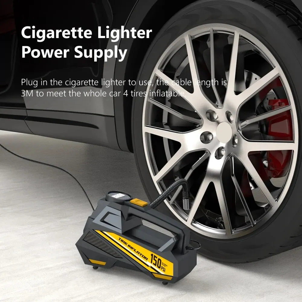 Corded Portable Car Air Pump Upgraded 12V 150PSI