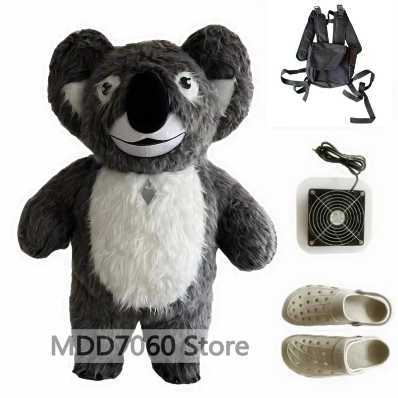 Giant Panda & Polar Bear Inflatable Costume – Adult Walking Plush Mascot Suit for Cosplay & Parties