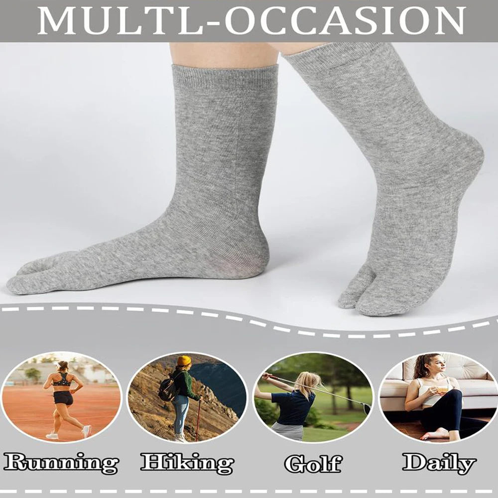 Unisex Japanese Style Cotton Tabi Two-Finger Socks