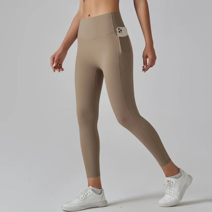 Solid Color Leggings With Pockets