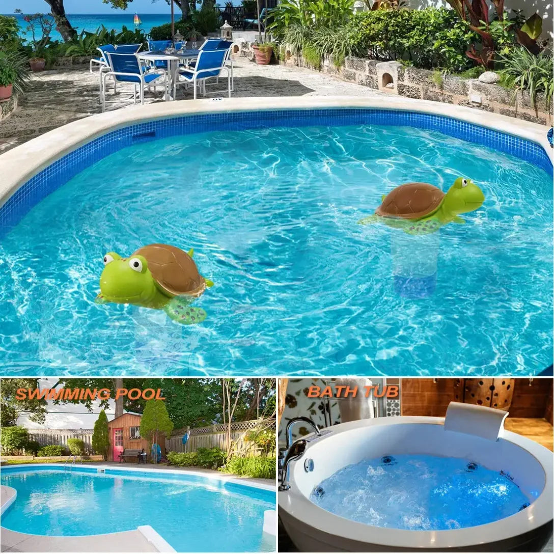 Green Turtle Floating Pool Chlorine Dispenser Fits 1" & 3" Tablets