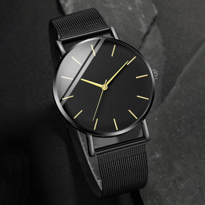Ultra Thin Stainless Steel Mesh Belt Quartz Watch