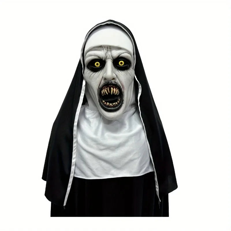 Frightening Nun Cosplay Horror Latex Mask