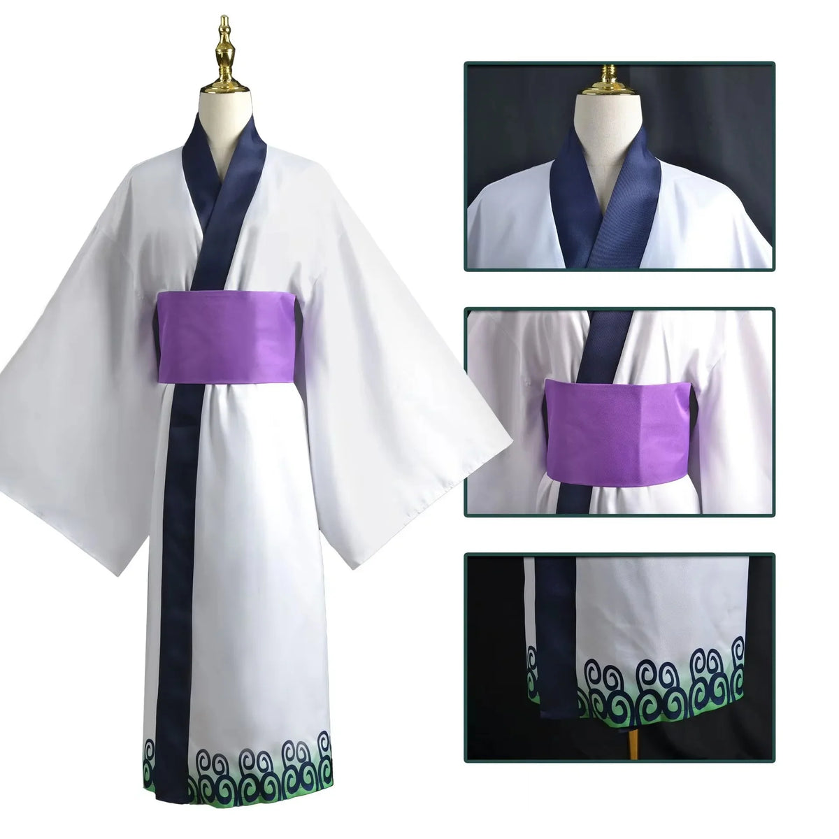 Green Roronoa Zoro Kimono Anime Cosplay Costume Set