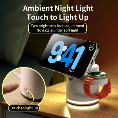 Qi2 Wireless 3-in-1 Fast Charging Station Stand