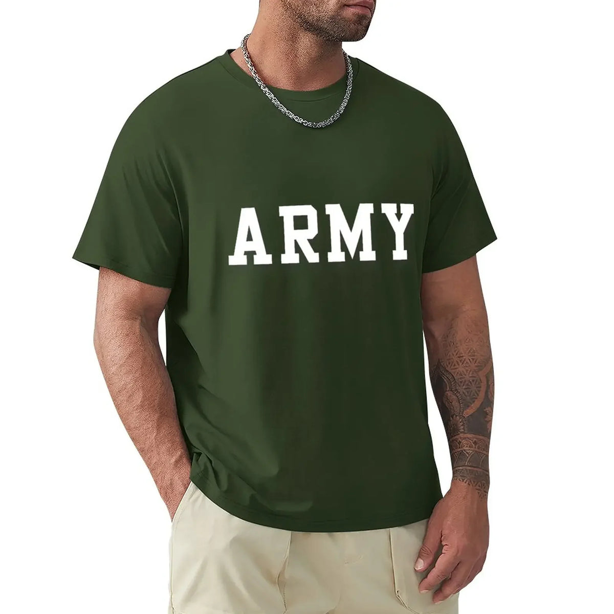Cal Robertson Zero Day ARMY Graphic Cotton T-Shirt