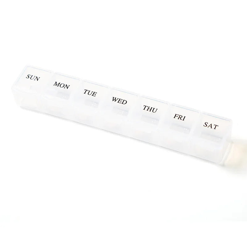 Weekly 7-Day Portable Travel Pill Organizer