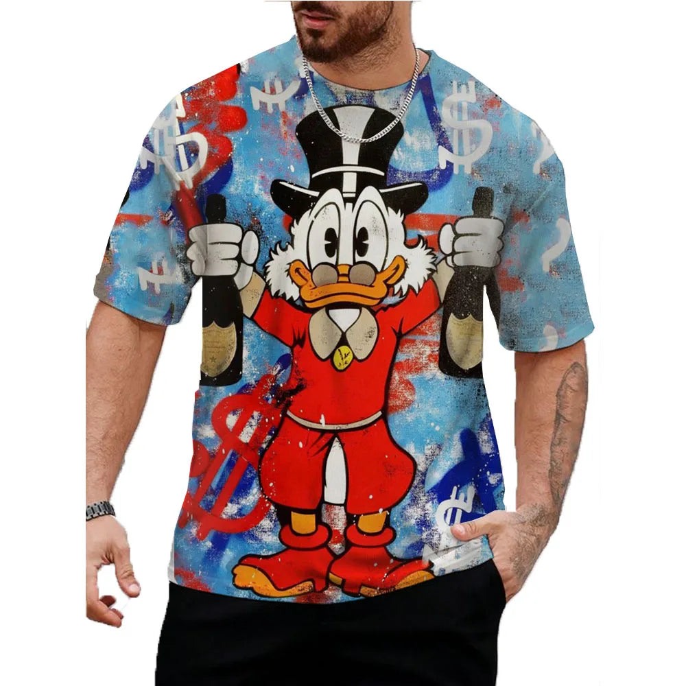 Duck Print Trendy T-shirt
