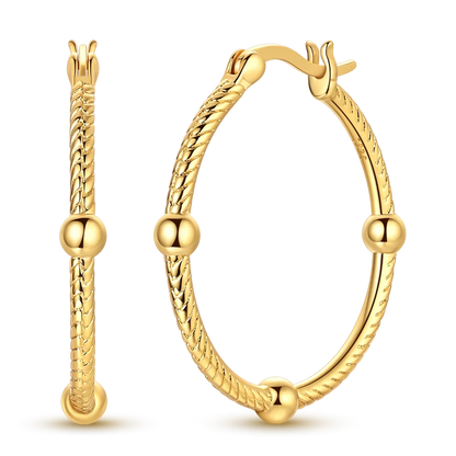 925 Sterling Silver CZ Zircon Gold-Plated Hoop Earrings – Sparkling Minimalist Jewelry