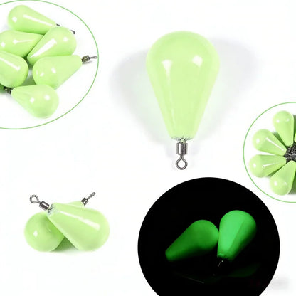 Luminous Olive-Shaped Water Drop Fishing Sinkers (12g-150g)