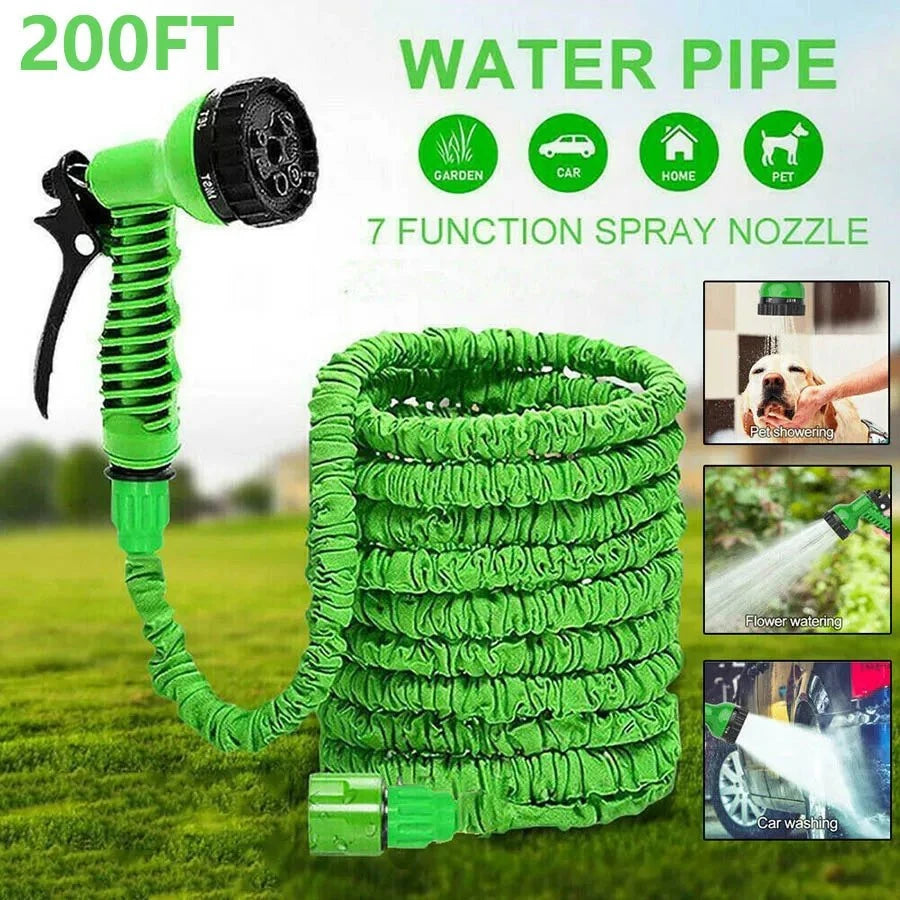 Expandable Garden Hose with 7-Function Nozzle