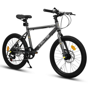 20" Kids 7-Speed Bike with Steel Frame and Dual Disc Brakes