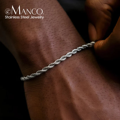 eManco Twisted Rope Chain Bracelet
