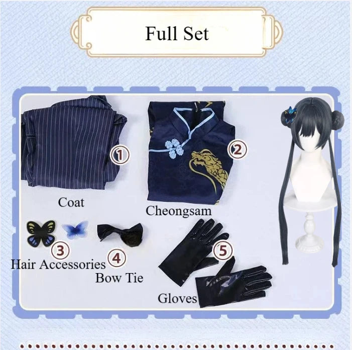 Women's Blue Archive Kisaki Cosplay Cheongsam Qipao Set