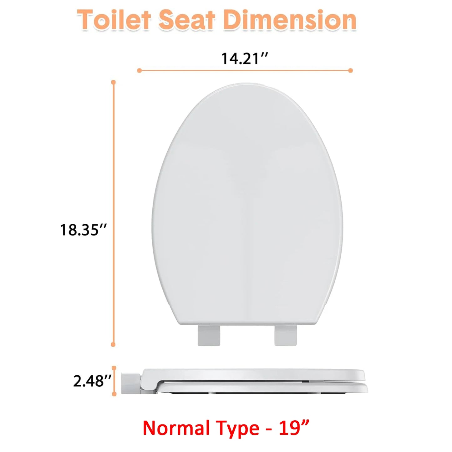White Quiet-Close Toilet Seat with Built-in Toddler Potty Training Seat