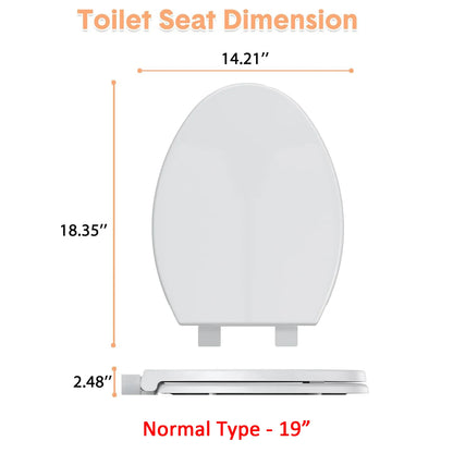 White Quiet-Close Toilet Seat with Built-in Toddler Potty Training Seat