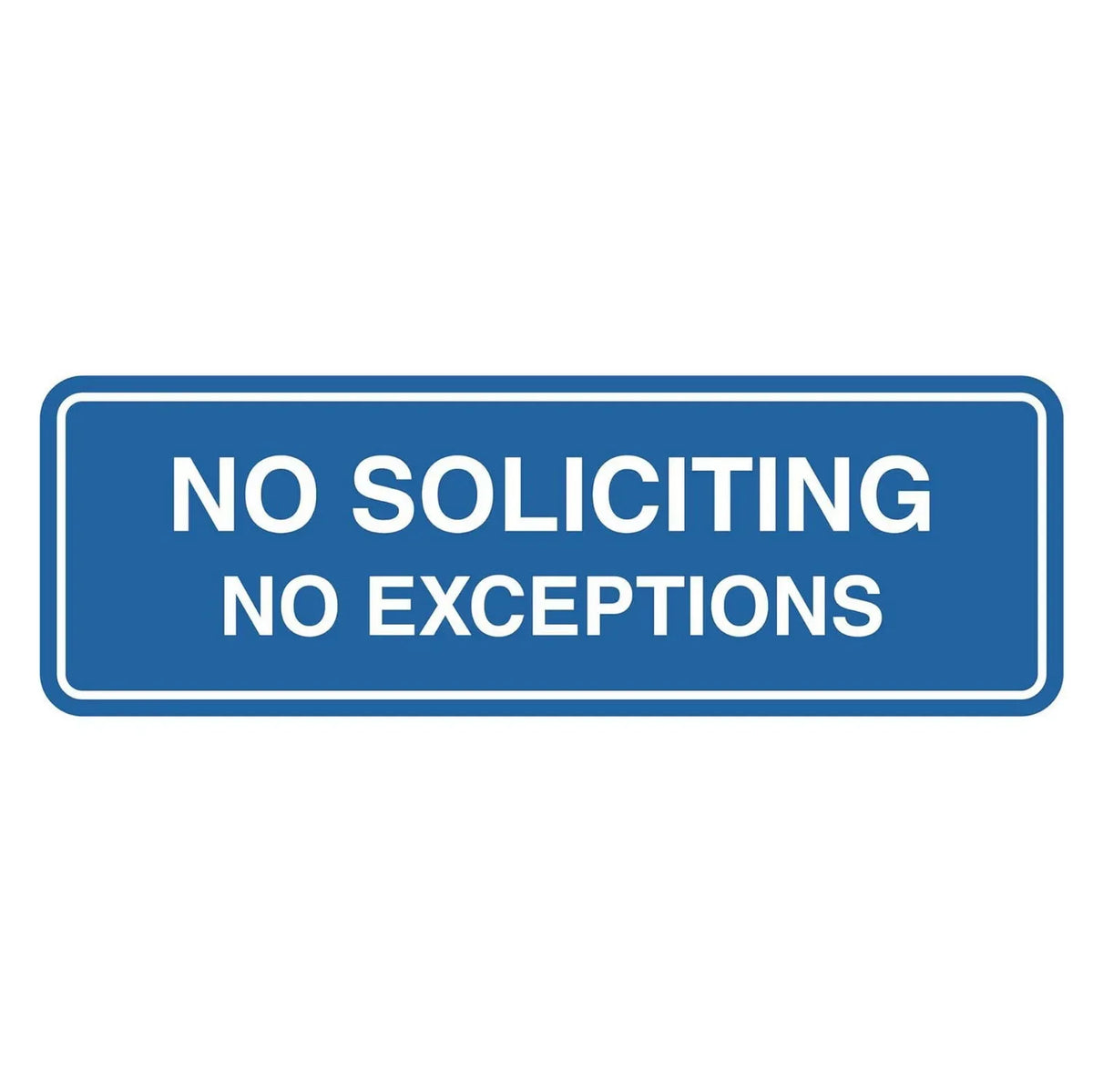 No Soliciting Vintage Metal Aluminum Sign