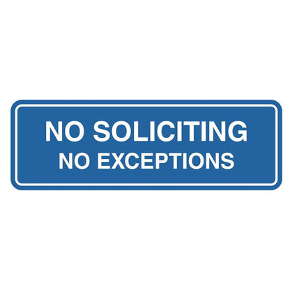 No Soliciting Vintage Metal Aluminum Sign