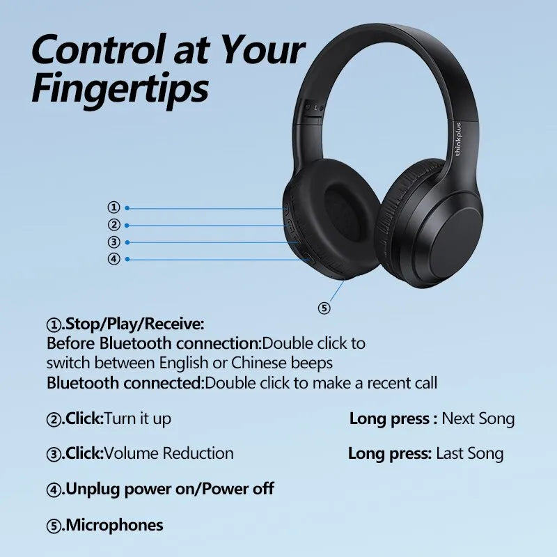 Lenovo TH10 Wireless Bluetooth Headset with Microphone