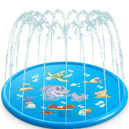 Kids Inflatable Water Sprinkler Splash Pad - Outdoor Lawn & Pool Play Mat