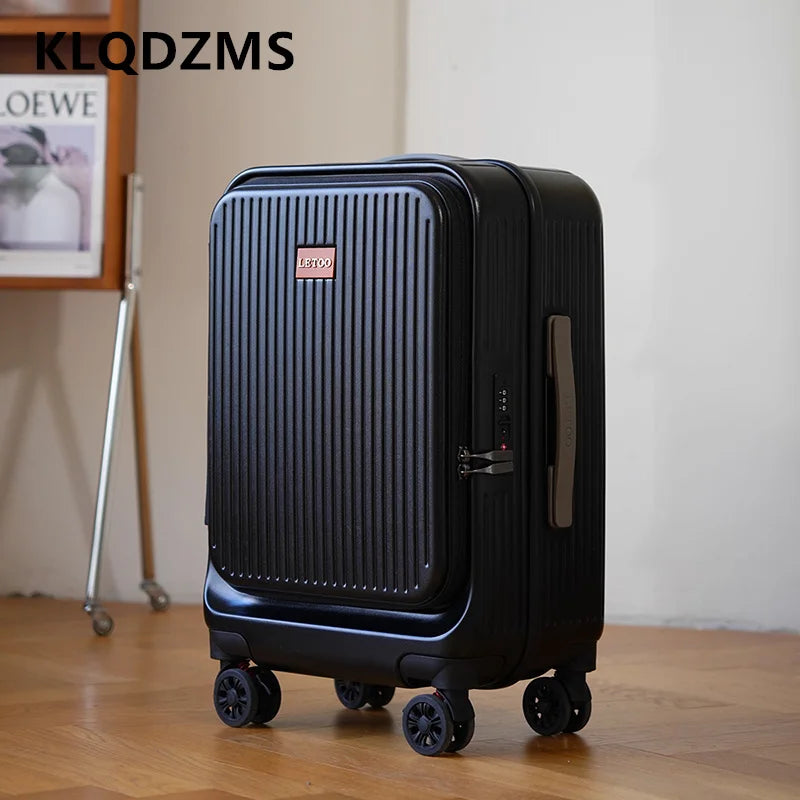 Front Opening Boarding Box USB Charging Trolley Case Multi-function Luggage