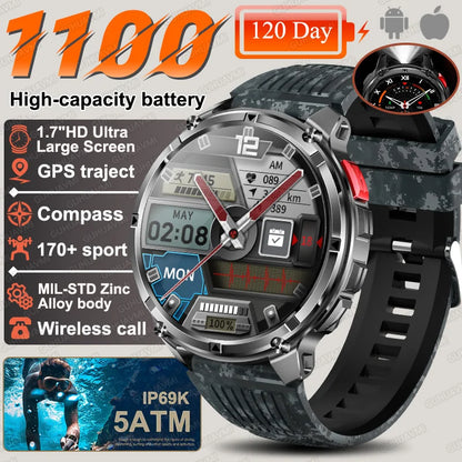 T-Rex3 Pro 1100mAh Battery Smart Watch