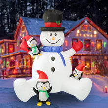 7FT Christmas Inflatable Sitting Decoration with LED Lights