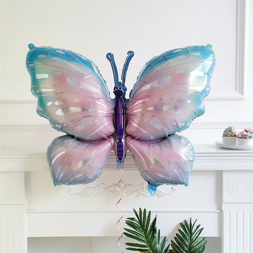 Large Butterfly Aluminum Foil Balloon - Party Decor & Photo Prop