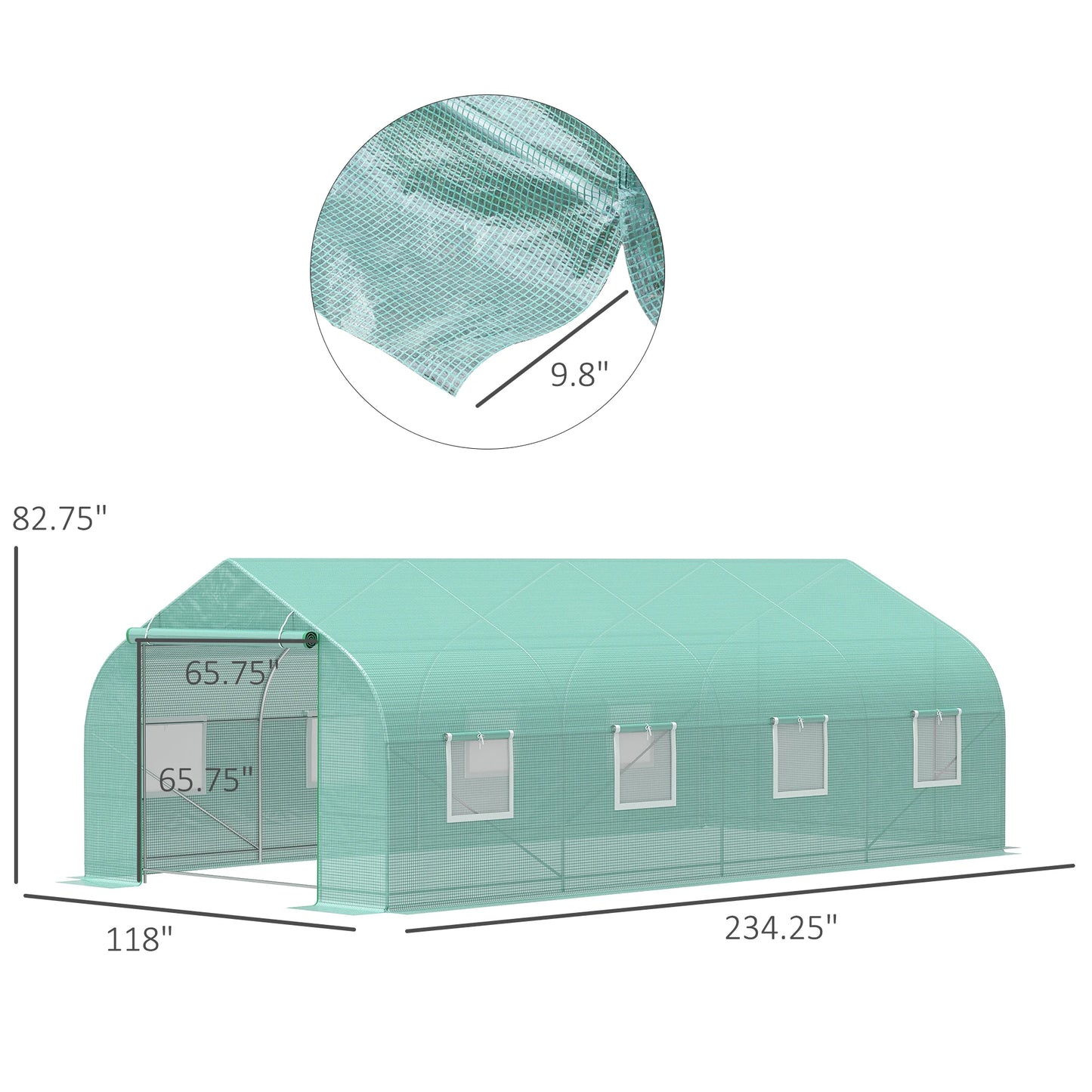20' X 10' X 7' Greenhouse Large Walk-In