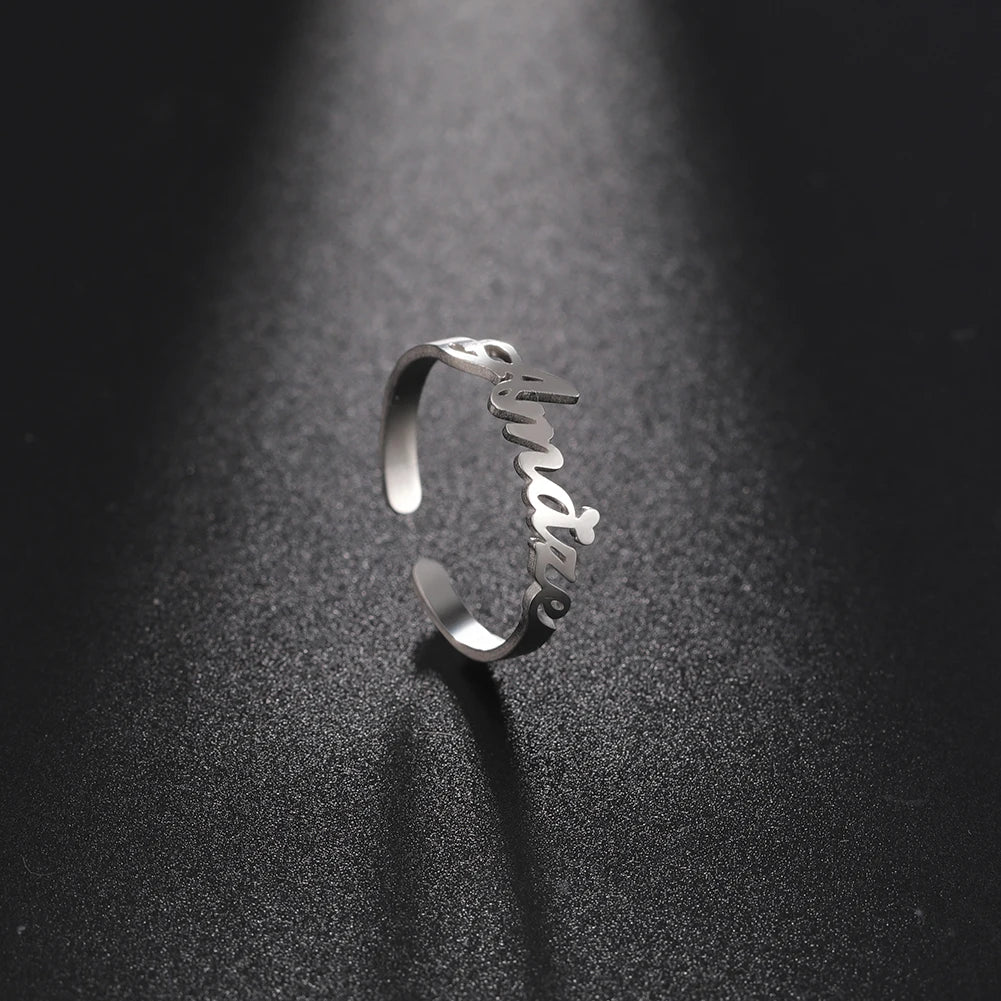 Double First Name Finger Ring