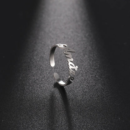 Double First Name Finger Ring