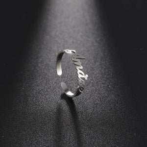 Double First Name Finger Ring
