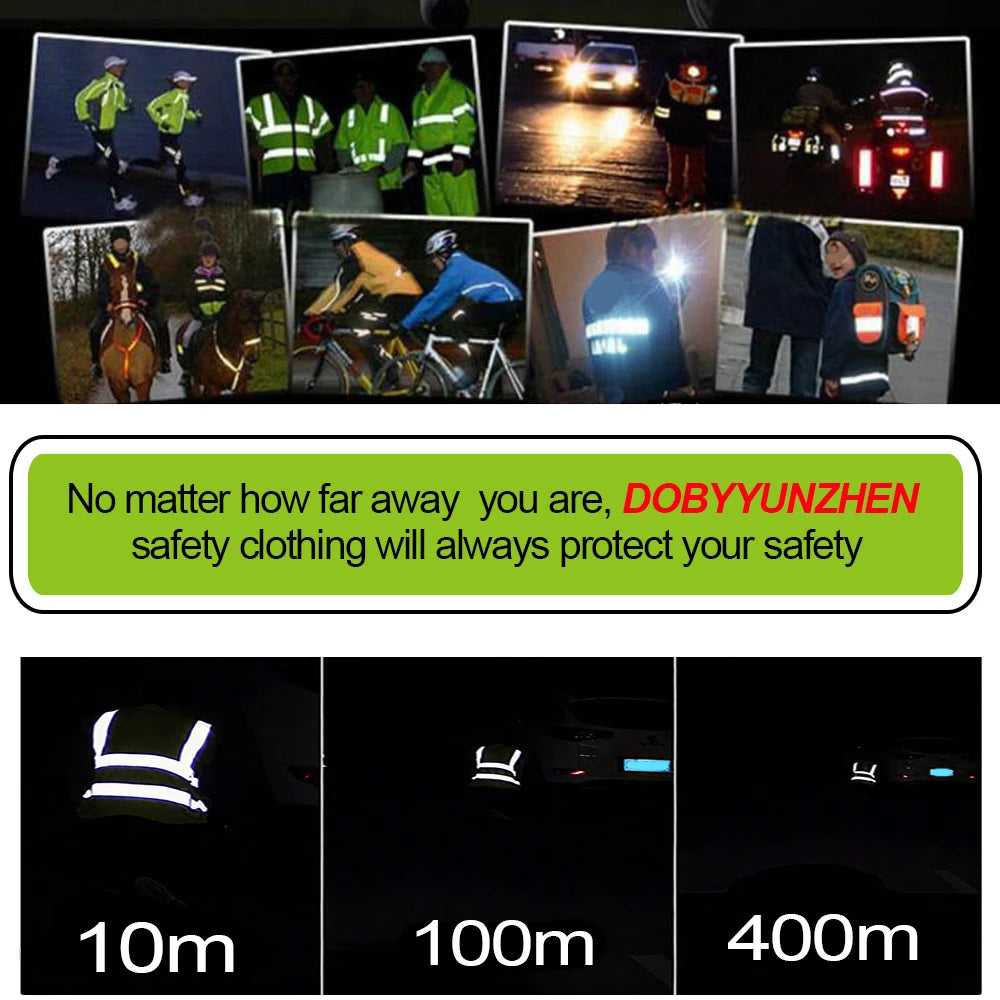 Custom High-Visibility Reflective Safety Vest with Multi-Pockets