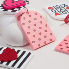 Acrylic Geometric Love Drop Earrings