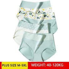 High Waist 4Pcs Cotton Panties