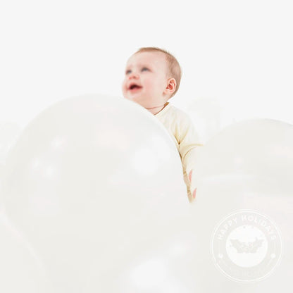 White Latex Balloons Set, Romantic Wedding Birthday Party Inflatable Balloon Decor